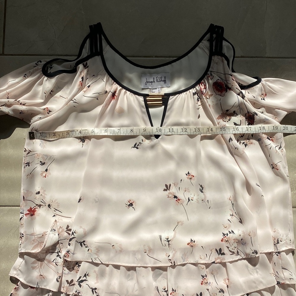 Joseph Ribkoff Cold Shoulder Dusty Rose Quarter Sleeve Top - Picture 12 of 13